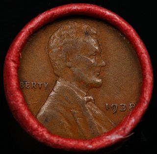 Ultra Rare Solid 1938-p Lincoln 1c Roll Almost 100 Years Old Over 4000 Years Of Age In This Roll WOW!