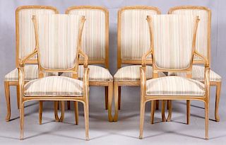 BLEACHED MAPLE DINING CHAIRS 6