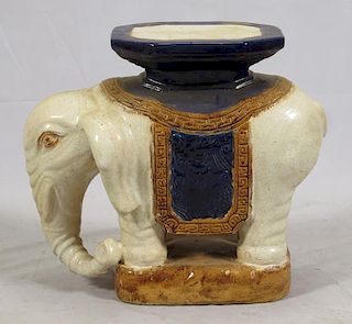 CHINESE CRACKLE GLAZED POTTERY GARDEN SEAT