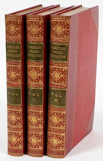THOMAS CARLYLE HARD BOUND 3/4 LEATHER VOLUMES 1837