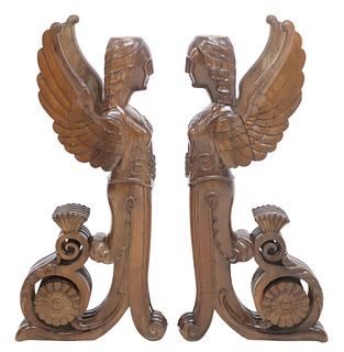 (2) ITALIAN NEOCLASSICAL CARVED ARCHITECTURAL ELEMENTS