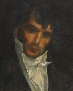 FRAMED OIL PAINTING PORTRAIT OF A 19TH CENTURY GENTLEMAN