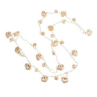 Nanis 18k Gold Heart Charm Pendant Necklace