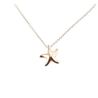 Tiffany &amp; Co Peretti 18k Gold Starfish Pendant Necklace