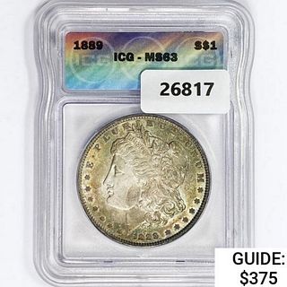 1889 Morgan Silver Dollar ICG MS63 