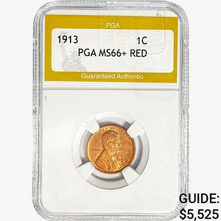 1913 Wheat Cent PGA MS66+ RED