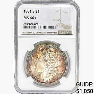 1881-S Morgan Silver Dollar NGC MS66+ 