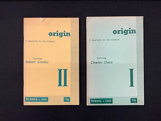 Set Of 2 Origin A Quarterly For The Creative I and II by Charles Olson and Robert Creeley both 1st Editions 1951