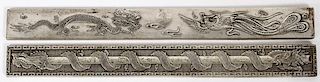 CHINESE DRAGON  BIRDS SILVER BARS TWO