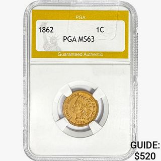 1862 Indian Head Cent PGA MS63 