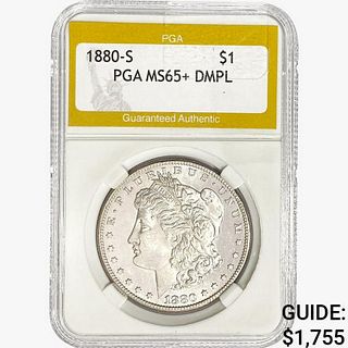 1880-S Morgan Silver Dollar PGA MS65+ DMPL