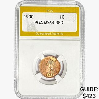 1900 Indian Head Cent PGA MS64 RED