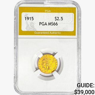 1915 $2.50 Gold Quarter Eagle PGA MS66 