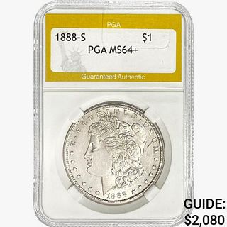 1888-S Morgan Silver Dollar PGA MS64+ 