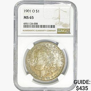 1901-O Morgan Silver Dollar NGC MS65 