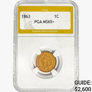 1863 Indian Head Cent PGA MS65+ 
