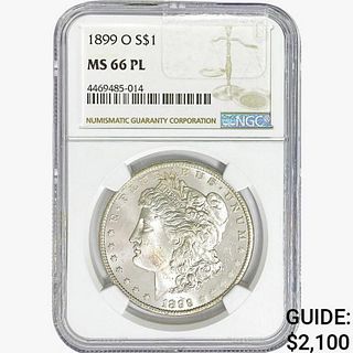 1899-O Morgan Silver Dollar NGC MS66 PL