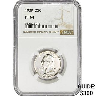 1939 Washington Silver Quarter NGC PF64 