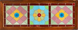 STAINED AND LEADED GLASS WINDOW