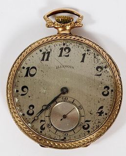 ILLINOIS WATCH CO. GOLD FILLED POCKET WATCH