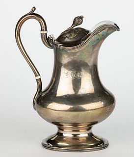 BOSTON, MASSACHUSETTS COIN SILVER SMALL COVERED PITCHER