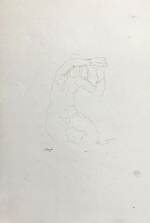 Auguste Rodin - Untitled VIII from Elegies Amoureuses d'Ovide