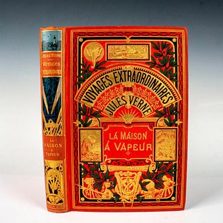 Jules Verne, La Maison a Vapeur, A Un Elephant, Red Cover