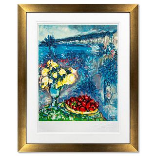 Marc Chagall (1887-1985), "Fruits Et Fleurs Devant La Mer" Framed Limited Edition Lithograph with Certificate of Authenticity.
