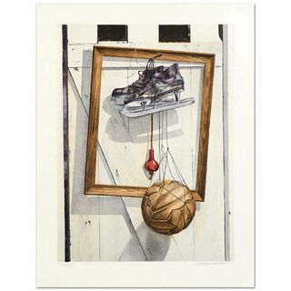 William Nelson, "Still Life on Barn Door" Limited Edition Lithograph, Numbered and Hand Signed by the Artist.