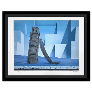 Rene Magritte 1898-1967 (After), "La Nuit de Pise (Night in Pisa)" Framed Limited Edition Lithograph, Estate Signed and Numbered 122/275 with Certific