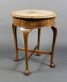 English Oak & Elm Circular Side Table