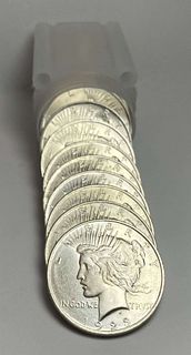 Roll (20-coins) 1923 Peace Silver Dollar BU