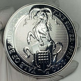 2020 Great Britain Yale Of Beaufort 10 ozt .9999 Silver 