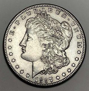 1897-S Morgan Silver Dollar AU55