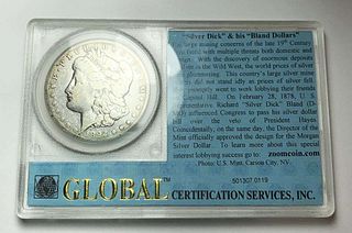 1892-CC Morgan Silver Dollar VG/F