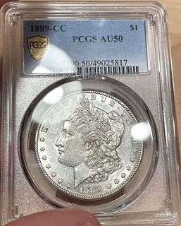 1889-CC Morgan Silver Dollar PCGS AU50