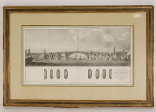 c.1800 Engraving, Plans for the Port of London