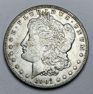 1901-O Morgan Silver Dollar AU58