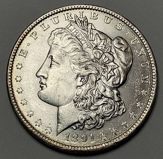 1891 Morgan Silver Dollar MS63