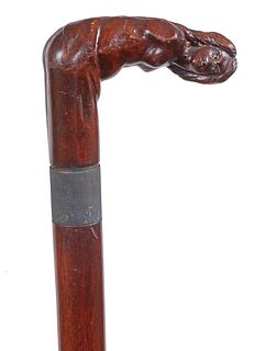 Wood Carved Erotic Cane