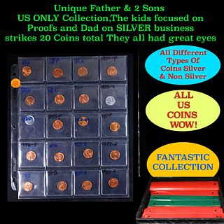 Page of 20 Different Date Lincoln Cents ALL WHEAT CENTS Most Red, Most Gem Or Better! All UNC - Huge Liifetime Collection - Too Many Coins To Auction 