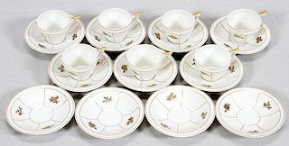 PORTUGAL DEMI-TASSE PORCELAIN CUPS AND SAUCERS