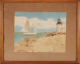 William W. Coffin Photograph "Rounding Brant Point, Nantucket"