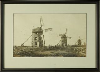 James Walter Folger Photo Print "The Four Original Grist Mills on Mill Hill in 1822"