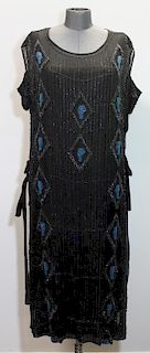 1920's Carnival Beaded Dress with Cut-outs.