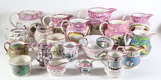 Collection of Sunderland Lustreware Ceramics, early 19th Century