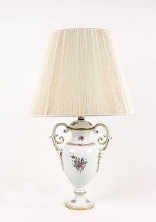 Herend "Chinese Bouquet" Porcelain Lidded Urn Lamp