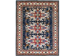 Fine Hand Knotted Vegetable Dyes Soft Wool Afghan Eagle Kazak Style Oriental Carpet