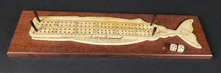 Sperm Whale Shaped Cribbage Board