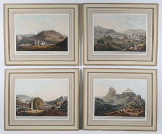 Four Views of Abyssinia After Daniel Havell and Henry Salt